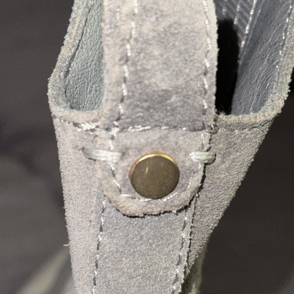 Lucca Lane Jadia Ankle Boots Grey Suede Leather size 8 M - Picture 9 of 13